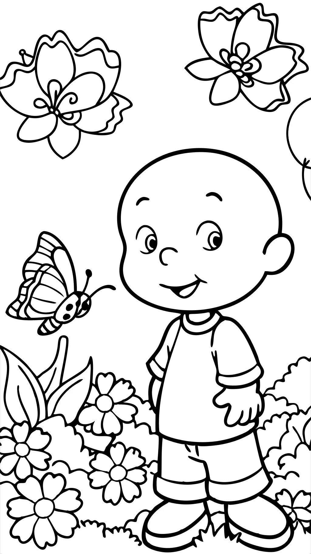 caillou color pages